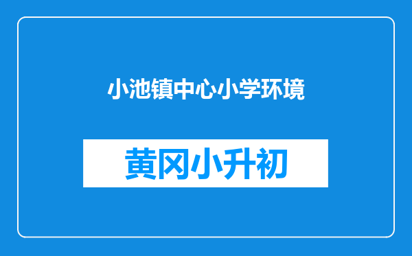 小池镇中心小学环境