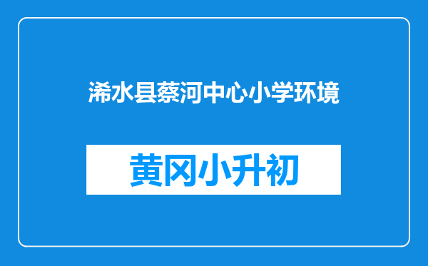 浠水县蔡河中心小学环境