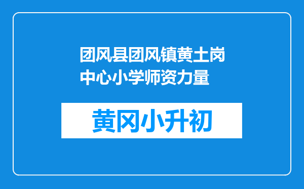 团风县团风镇黄土岗中心小学师资力量