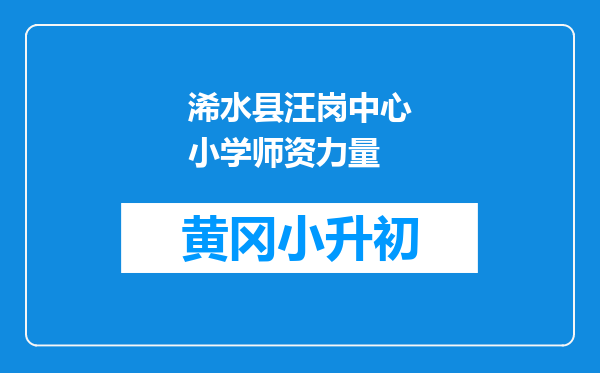 浠水县汪岗中心小学师资力量