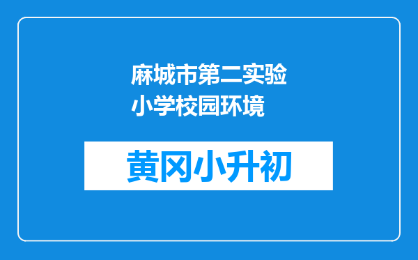 麻城市第二实验小学校园环境