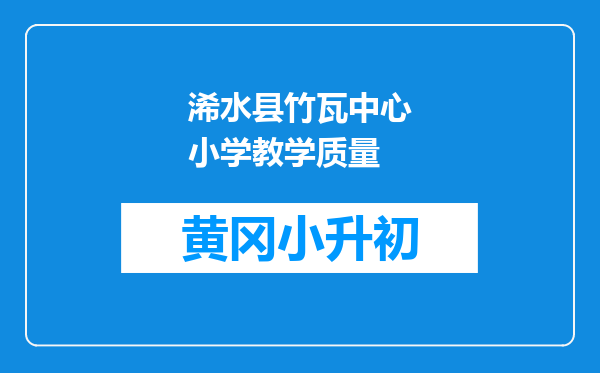 浠水县竹瓦中心小学教学质量