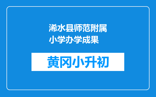 浠水县师范附属小学办学成果