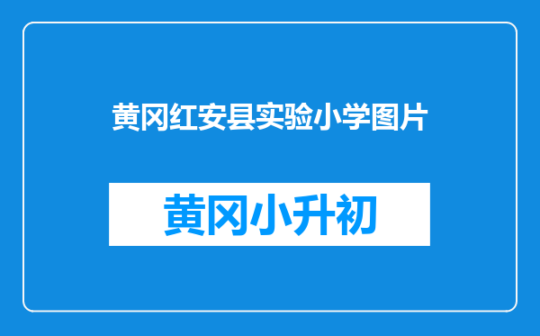黄冈红安县实验小学图片