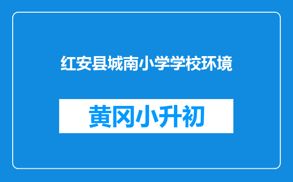 红安县城南小学学校环境