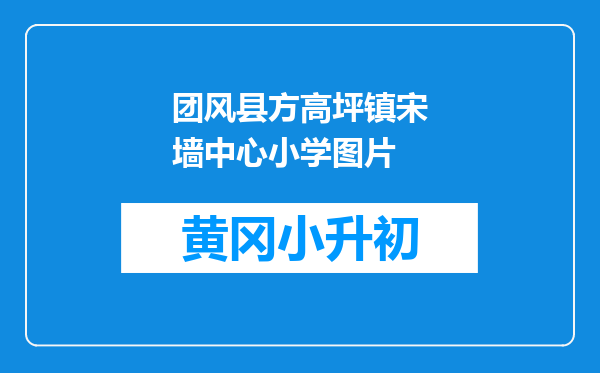团风县方高坪镇宋墙中心小学图片