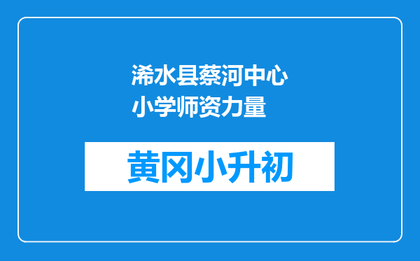 浠水县蔡河中心小学师资力量
