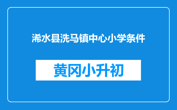 浠水县洗马镇中心小学条件