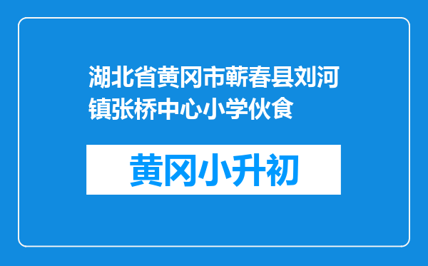 湖北省黄冈市蕲春县刘河镇张桥中心小学伙食