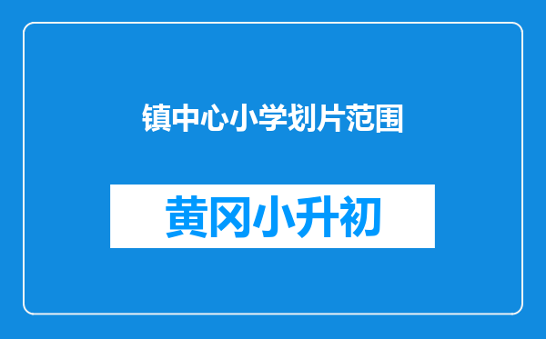 镇中心小学划片范围