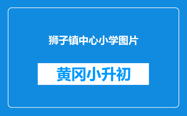 狮子镇中心小学图片