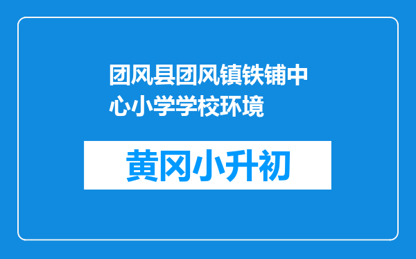 团风县团风镇铁铺中心小学学校环境