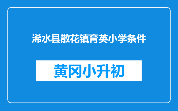 浠水县散花镇育英小学条件