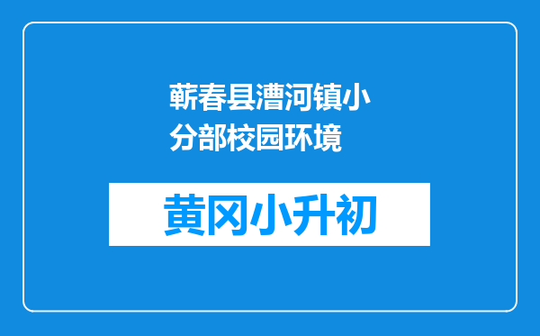 蕲春县漕河镇小分部校园环境