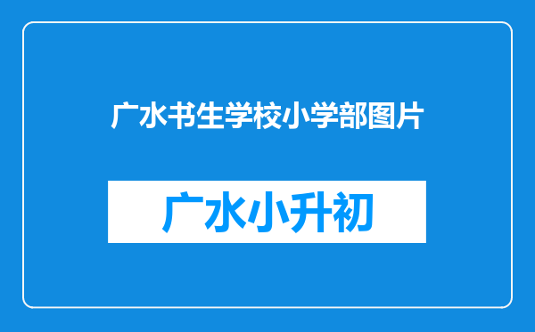 广水书生学校小学部图片