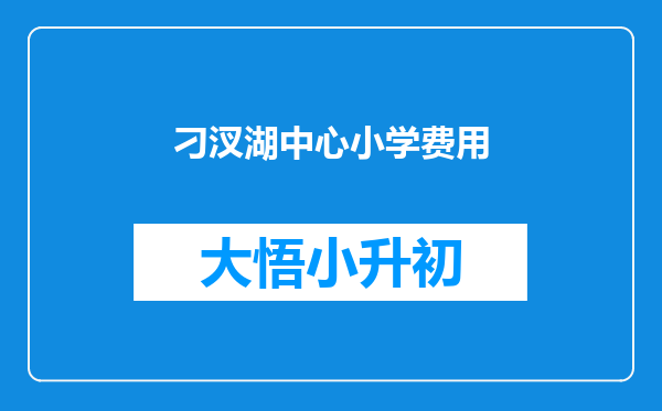 刁汊湖中心小学费用