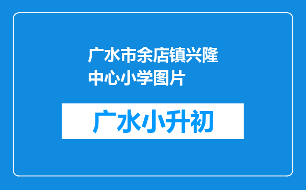 广水市余店镇兴隆中心小学图片