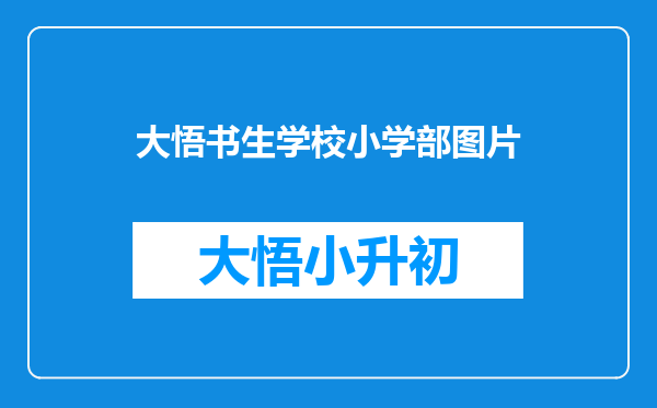 大悟书生学校小学部图片