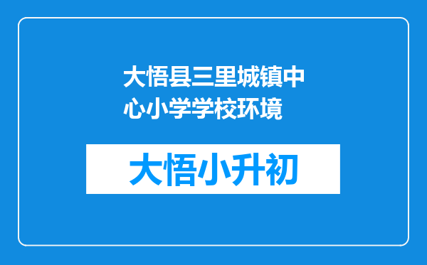 大悟县三里城镇中心小学学校环境