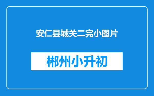 安仁县城关二完小图片