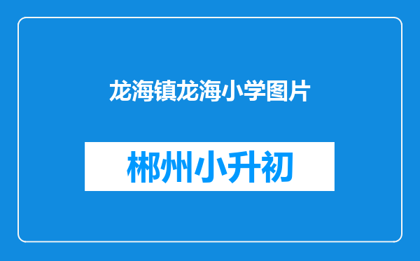 龙海镇龙海小学图片