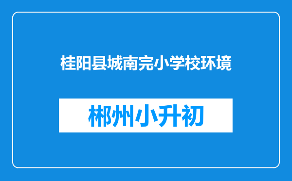 桂阳县城南完小学校环境