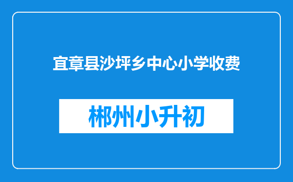 宜章县沙坪乡中心小学收费