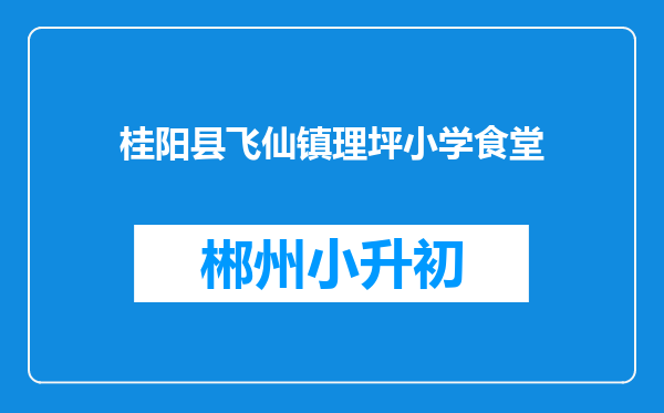 桂阳县飞仙镇理坪小学食堂