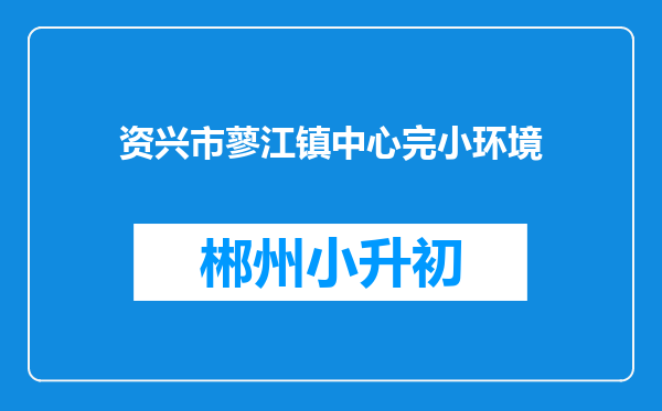资兴市蓼江镇中心完小环境