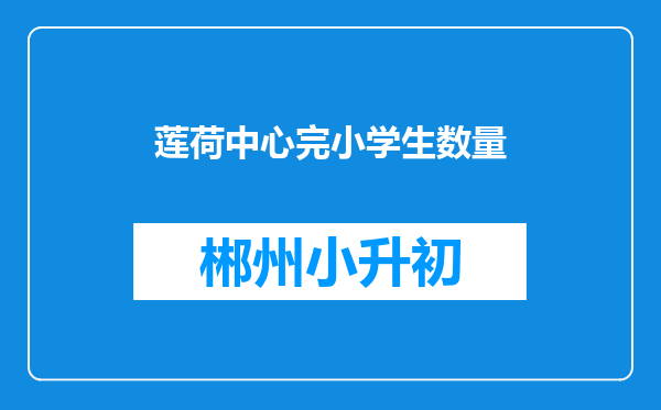 莲荷中心完小学生数量