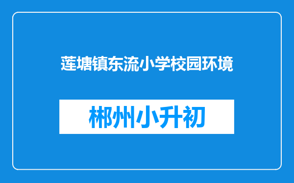 莲塘镇东流小学校园环境