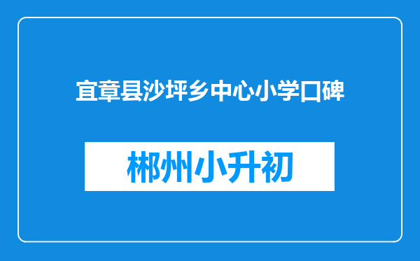 宜章县沙坪乡中心小学口碑