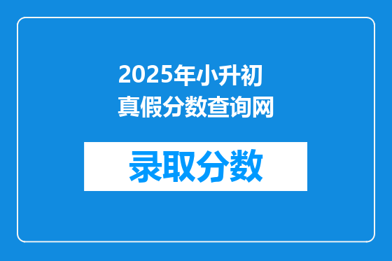 2025年小升初真假分数查询网