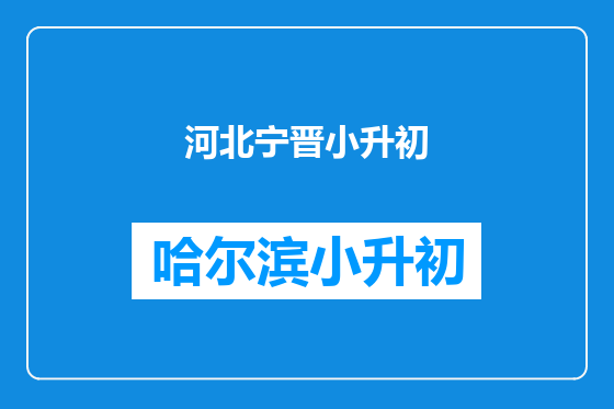 河北宁晋小升初