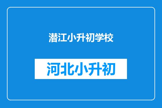 潜江小升初学校
