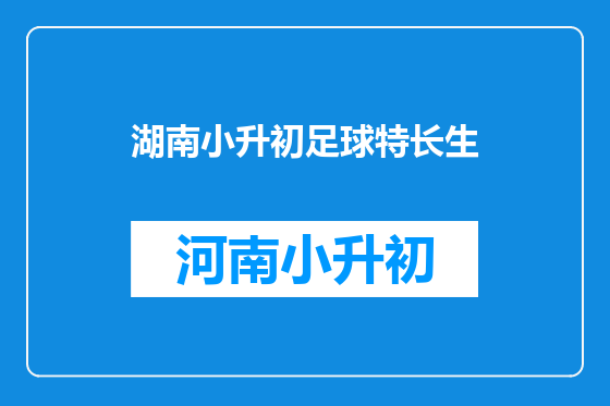 湖南小升初足球特长生