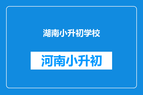 湖南小升初学校