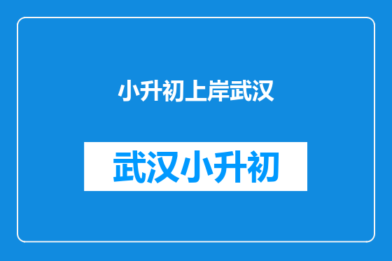 小升初上岸武汉