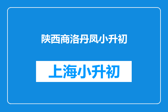 陕西商洛丹凤小升初
