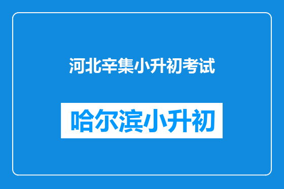 河北辛集小升初考试