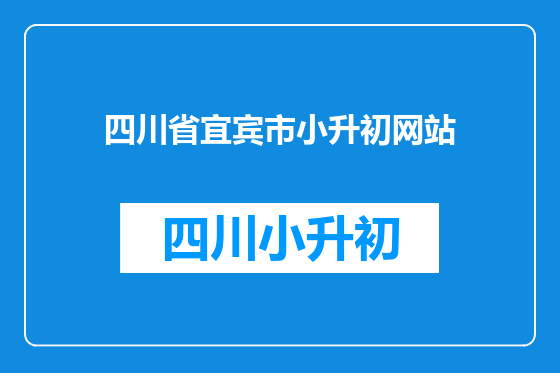 四川省宜宾市小升初网站