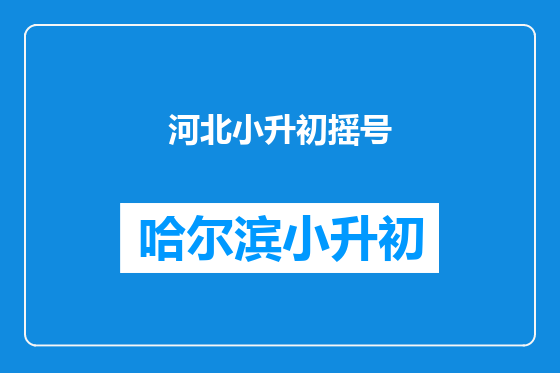 河北小升初摇号