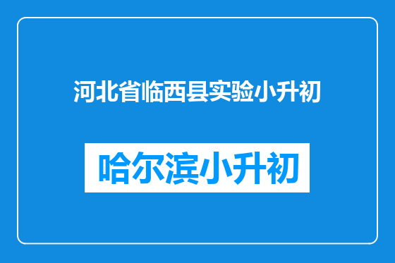 河北省临西县实验小升初