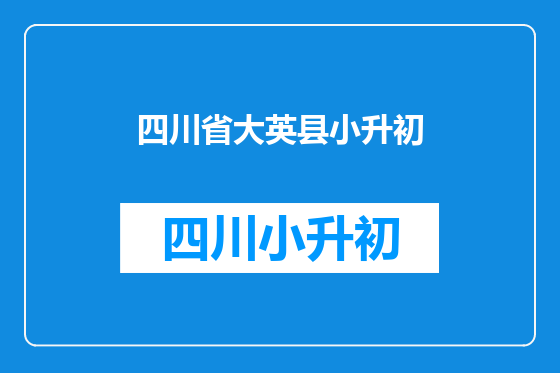四川省大英县小升初