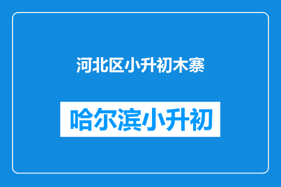 河北区小升初木寨