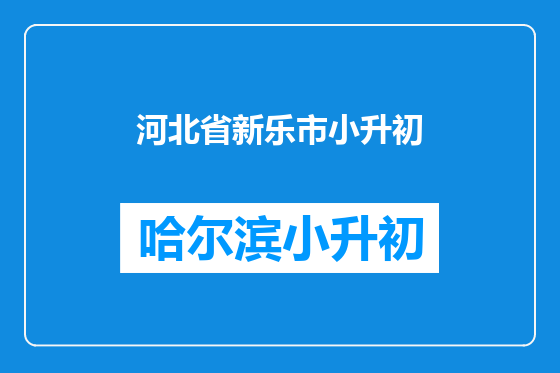 河北省新乐市小升初