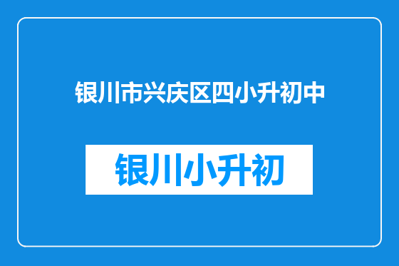 银川市兴庆区四小升初中
