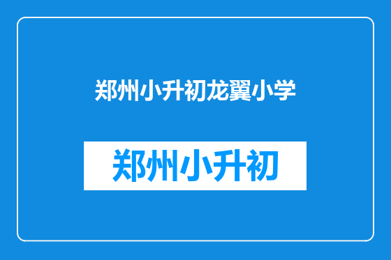 郑州小升初龙翼小学