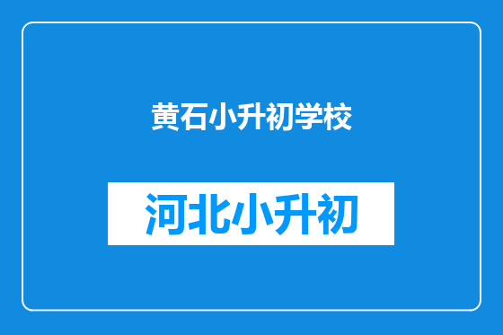 黄石小升初学校