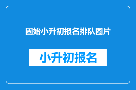 固始小升初报名排队图片